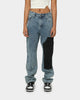Saint Morta Patchwork Carpenter Jeans Stone Wash Blue