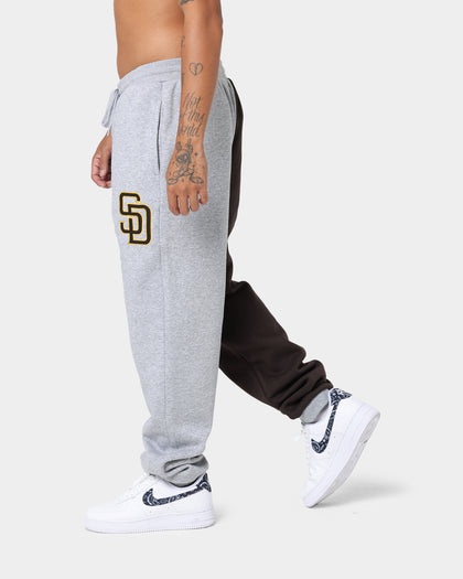 Majestic Athletic San Diego Padres All Team Champs Track Pants Yellow/Grey Marle