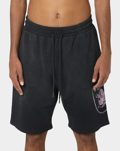 Majestic Athletic Las Vegas Raiders Solarised Contrast Shorts Faded Black