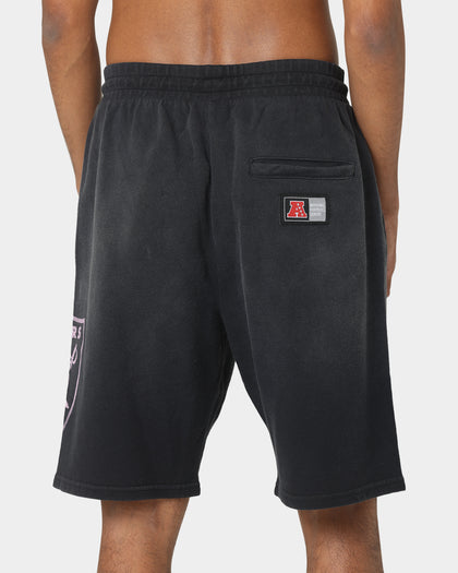 Majestic Athletic Las Vegas Raiders Solarised Contrast Shorts Faded Black