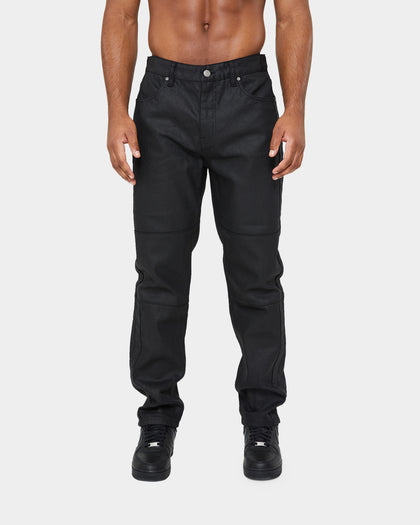 Carre Simplicite Waxed Slim Jeans Waxed Black