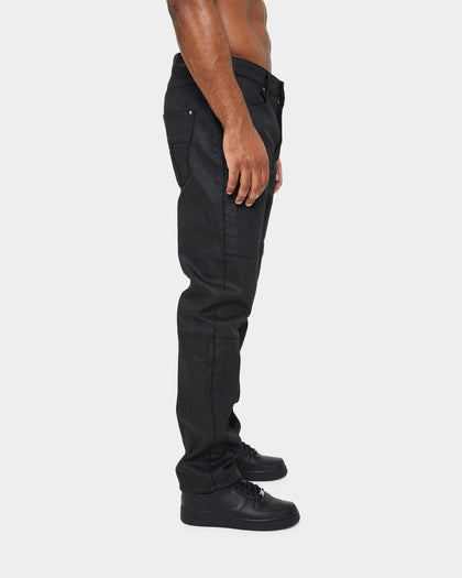 Carre Simplicite Waxed Slim Jeans Waxed Black