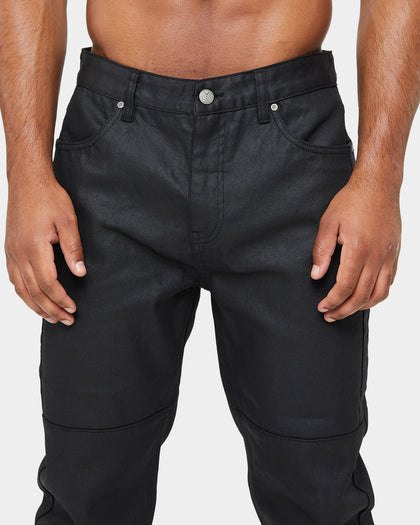 Carre Simplicite Waxed Slim Jeans Waxed Black