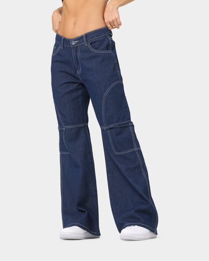 XXIII Women's Trapani Wide Leg Jeans Blue