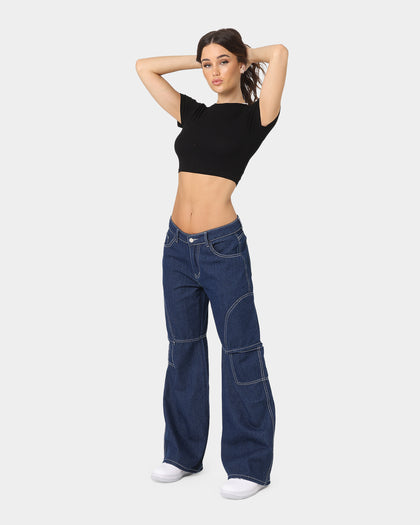 XXIII Women's Trapani Wide Leg Jeans Blue