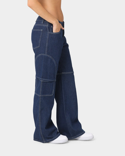 XXIII Women's Trapani Wide Leg Jeans Blue