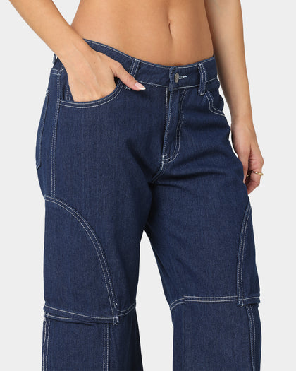 XXIII Women's Trapani Wide Leg Jeans Blue