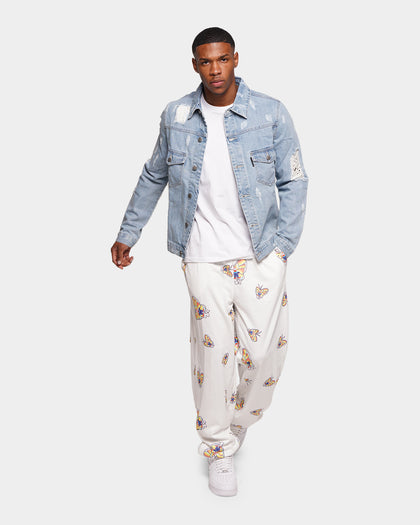 XXIII Butterfly Print Track Pants White
