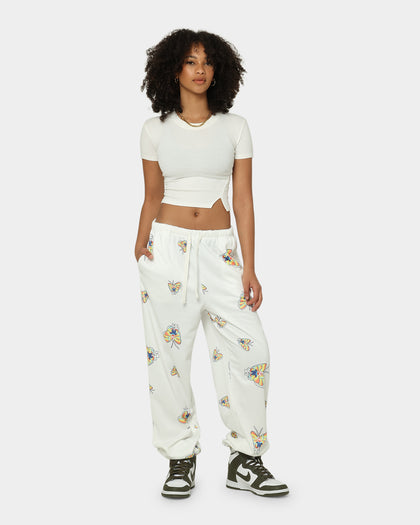 XXIII Butterfly Print Track Pants White