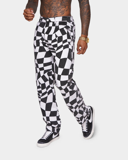 XXIII Colson Geometric Denim Jeans Black/White