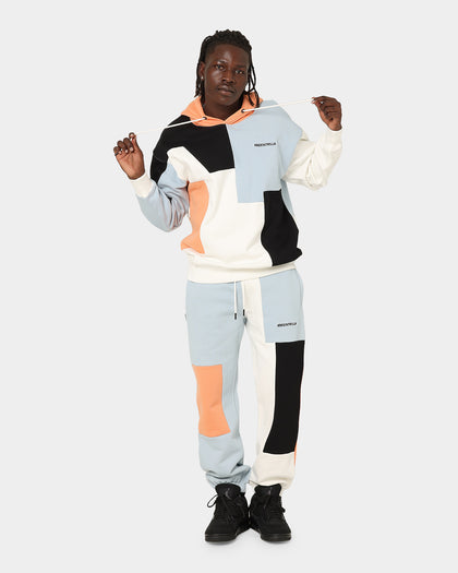 BEENTRILL Patchwork Sweat Pants Blue/Orange