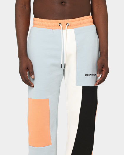BEENTRILL Patchwork Sweat Pants Blue/Orange