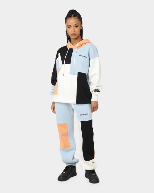 BEENTRILL Patchwork Sweat Pants Blue/Orange