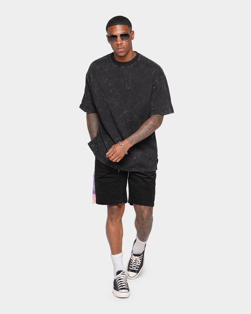 XXIII Akolo Paisley Panel Shorts Black/Pink