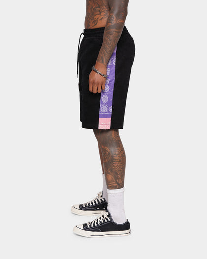 XXIII Akolo Paisley Panel Shorts Black/Pink