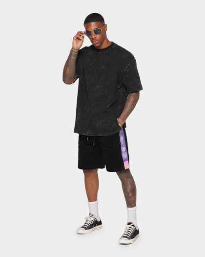 XXIII Akolo Paisley Panel Shorts Black/Pink