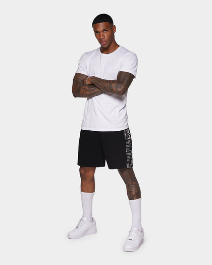 XXIII Kardeiz Paisley Panel Shorts Black