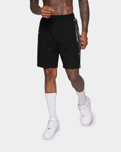 XXIII Kardeiz Paisley Panel Shorts Black