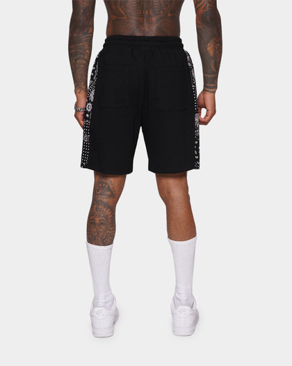 XXIII Kardeiz Paisley Panel Shorts Black