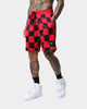 Saint Morta Checks Basketball Shorts Red/Black