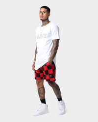 Saint Morta Checks Basketball Shorts Red/Black