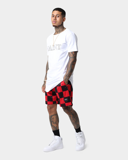 Saint Morta Checks Basketball Shorts Red/Black