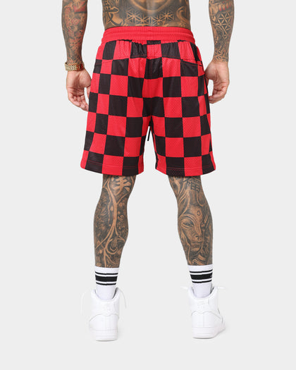 Saint Morta Checks Basketball Shorts Red/Black