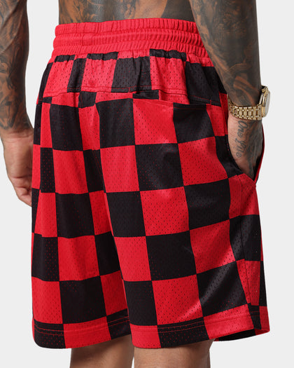 Saint Morta Checks Basketball Shorts Red/Black