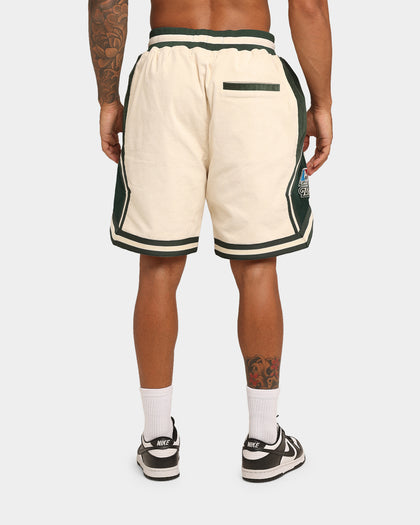 Loiter Carter Corduroy Basketball Shorts Off White/Green
