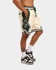 Loiter Carter Corduroy Basketball Shorts Off White/Green