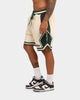 Loiter Carter Corduroy Basketball Shorts Off White/Green