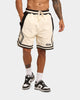 Loiter Carter Corduroy Basketball Shorts Off White/Black