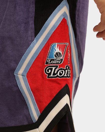 Loiter Carter Corduroy Basketball Shorts Purple