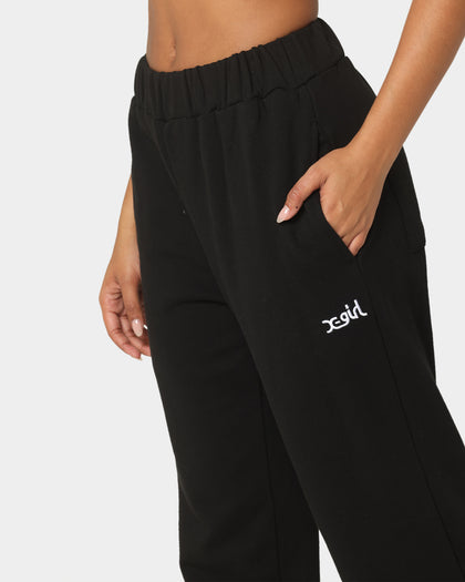 X-Girl Women's Mills Logo Track Pants Black