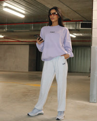 X-Girl Women's Mills Logo Track Pants Snow Marle