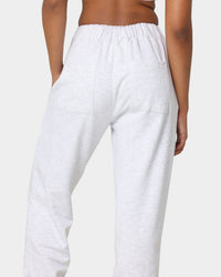 X-Girl Women's Mills Logo Track Pants Snow Marle