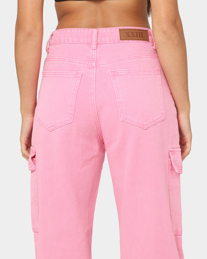 XXIII Women's Harika Cargo Pants Washed Pink
