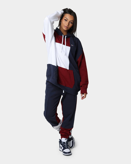 Tommy Jeans TJM Reverse Colorblock Track Pants Twilight Navy/Maroon