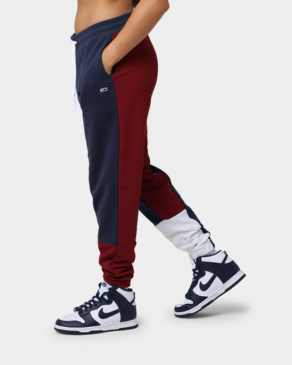 Tommy Jeans TJM Reverse Colorblock Track Pants Twilight Navy/Maroon