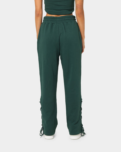 EN ES Women's Mason Lace Up Track Pants Deep Teal