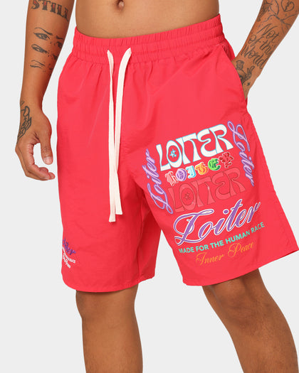 Loiter Forbidden Walk Shorts Red