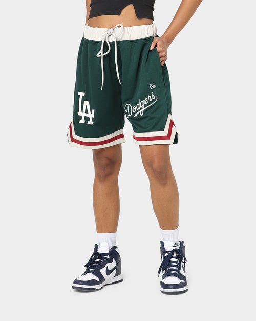 New Era Los Angeles Dodgers Mesh Shorts Dark Green/Cardinal
