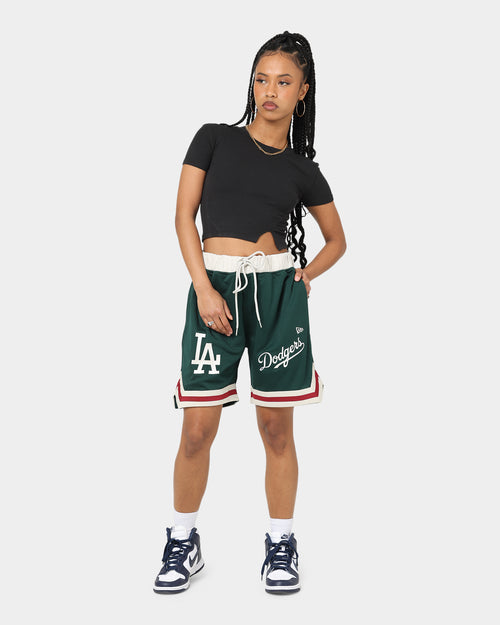 New Era Los Angeles Dodgers Mesh Shorts Dark Green/Cardinal
