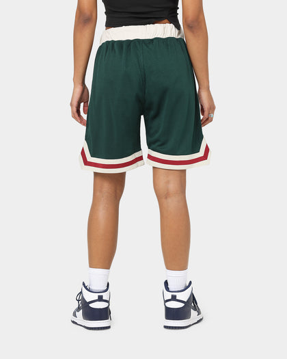 New Era Los Angeles Dodgers Mesh Shorts Dark Green/Cardinal