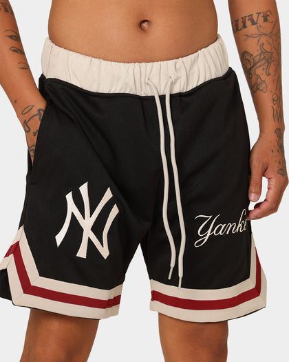 New Era New York Yankees Mesh Shorts Black/Cardinal