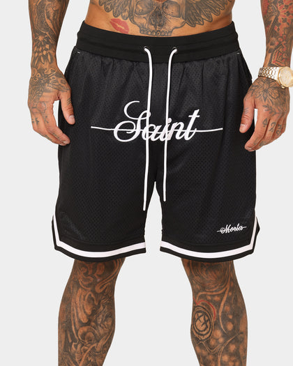 Saint Morta Saviour Mesh Basketball Shorts Black/White