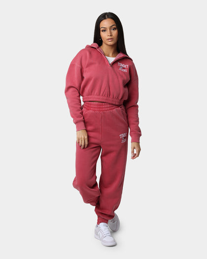 Tommy Jeans Women's College Logo Sweat Pants Cranberry