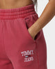 Tommy Jeans Women's College Logo Sweat Pants Cranberry