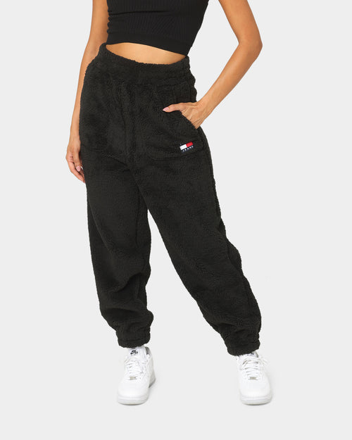 Tommy Jeans Women's Plush Badge Sweat Pants Black