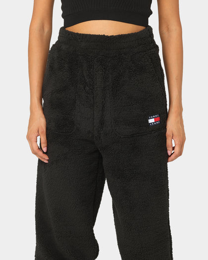 Tommy Jeans Women's Plush Badge Sweat Pants Black